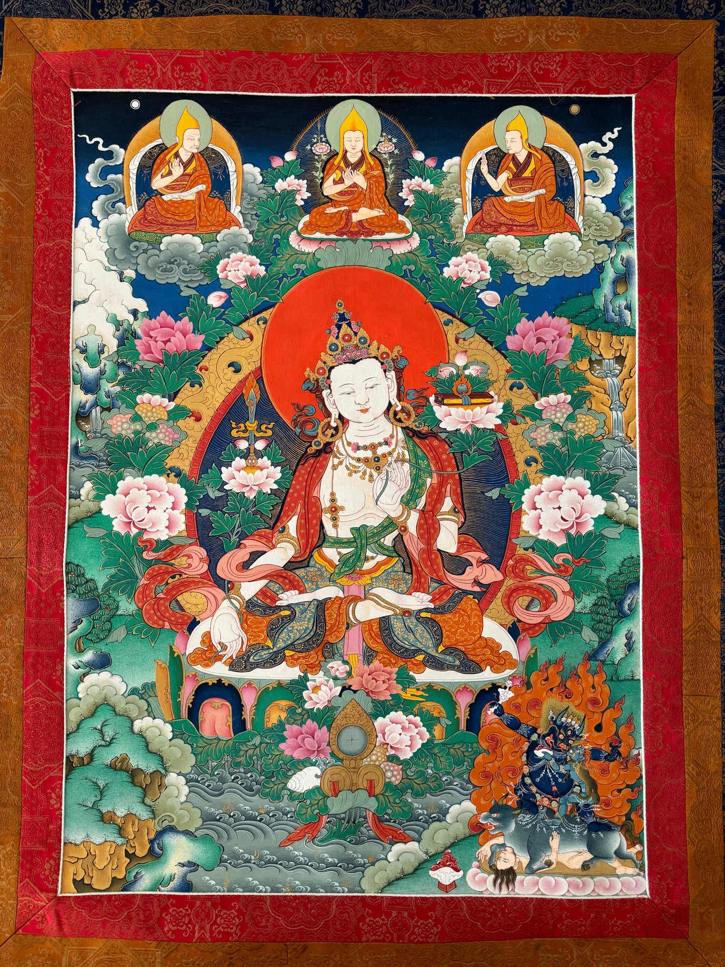 Manjushri Wisdom Lineage Thangka
