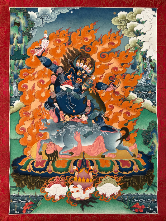 Yama Dharmaraja Protector Thangka